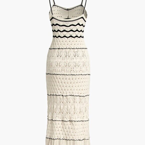 Paros Crochet Eyelet Midi Dress - Picture 2 of 7